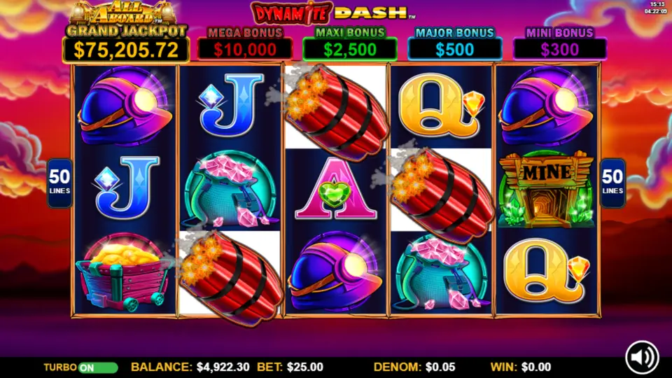 Free Game Feature launch banner with three Scatter dynamite symbols highlighted