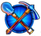 Pickaxe and Shovel symbol on the All Aboard pokie paytable